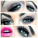 Classic smoky eye with pink lips