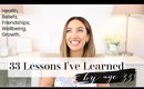 33 Lessons I've Learned by 33 | Lisa Gregory