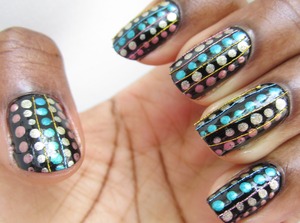 Easy party inspired nail art design that is perfect to wear anytime of the year!
