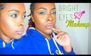 Bright Eyes! Green, Yellow, and Pink Eyeshadow Makeup