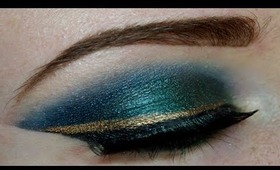 Green Goddess ♡ Smokey Dramatic Nighttime Eyes & Gold Eyeliner