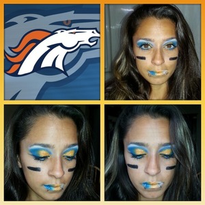 perfect look for a Broncos fan 