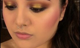 Romantic Red and Gold Smokey Eye