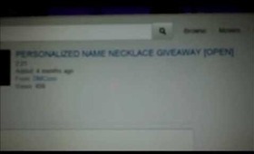 NAME NECKLACE GIVEAWAY WINNER!