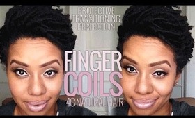 How to Finger Coil on 4C Natural Hair | Transitioning Hairstyle w/ Entwine Couture