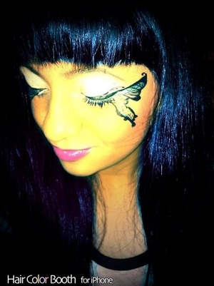 Made with eye liner and shadows