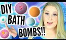 DIY: How To Make BATH BOMBS!! BEST RECIPE Only 4 Ingredients!!