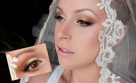 Mój makijaż Ślubny  Stare złoto i brąz - My Wedding Makeup Old Gold ft Dark Brown