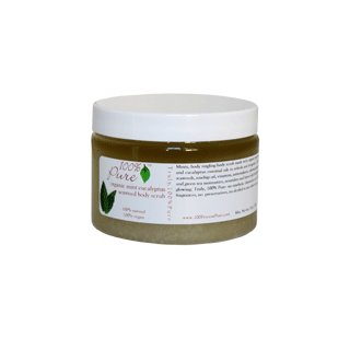 100% Pure Organic Mint Eucalyptus Sea Therapy Body Scrub
