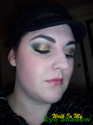 Smokey Olive and Gold Look