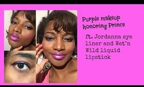 Purple makeup look :Honoring Prince