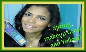 Spring makeup | Green & Yellow