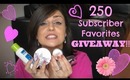 250 Subscriber Favorites Giveaway!! { The Makeup Squid }