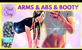 Abs Workout Routine At Home 2018  (ARMS & BOOTY - Simple Vegan Gain)