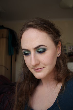 Mermaid eyes using mainly the Urban Decay Electric palette.  Lips are Lipstick Queen The Hustle.