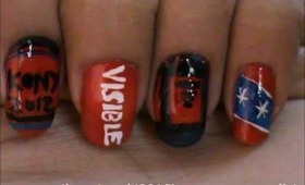 Kony 2012 nail art- Easy Kony 2012 nail design- tutorial- nail art designs- beginners- short nails