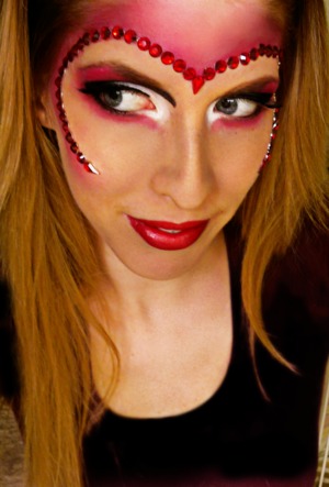Queen of hearts Halloween Makeup