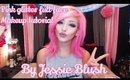 Full face pink glitter makeup tutorial by Jessie Blush