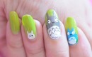 Totoro nail art tutorial