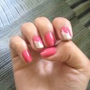 Pink and silver nails 