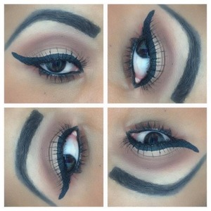Just a neutral yet sexy eye with winged liner