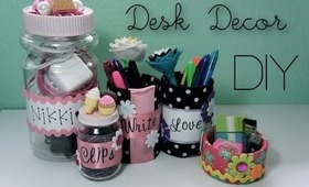 Desk Decor DIY - Pencil Cup, Display Jars + Decor Tips