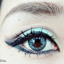Summer eye look —Blue×Green 