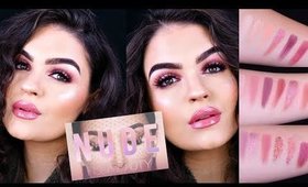 Huda Beauty New Nude Palette Swatches & Tutorial