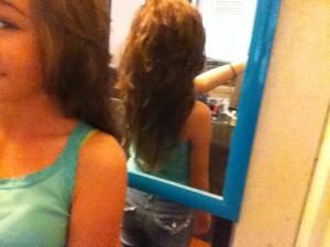 Put my hair in a braid when wet, then in the morning or when dried I flat ironed it. Creates easy beach waves.