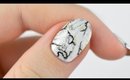 White Marble Nail Art Using HAIRSPRAY!