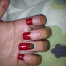 Strawberry gel nails