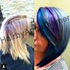 Hair transformation by me blue purple and silver hair