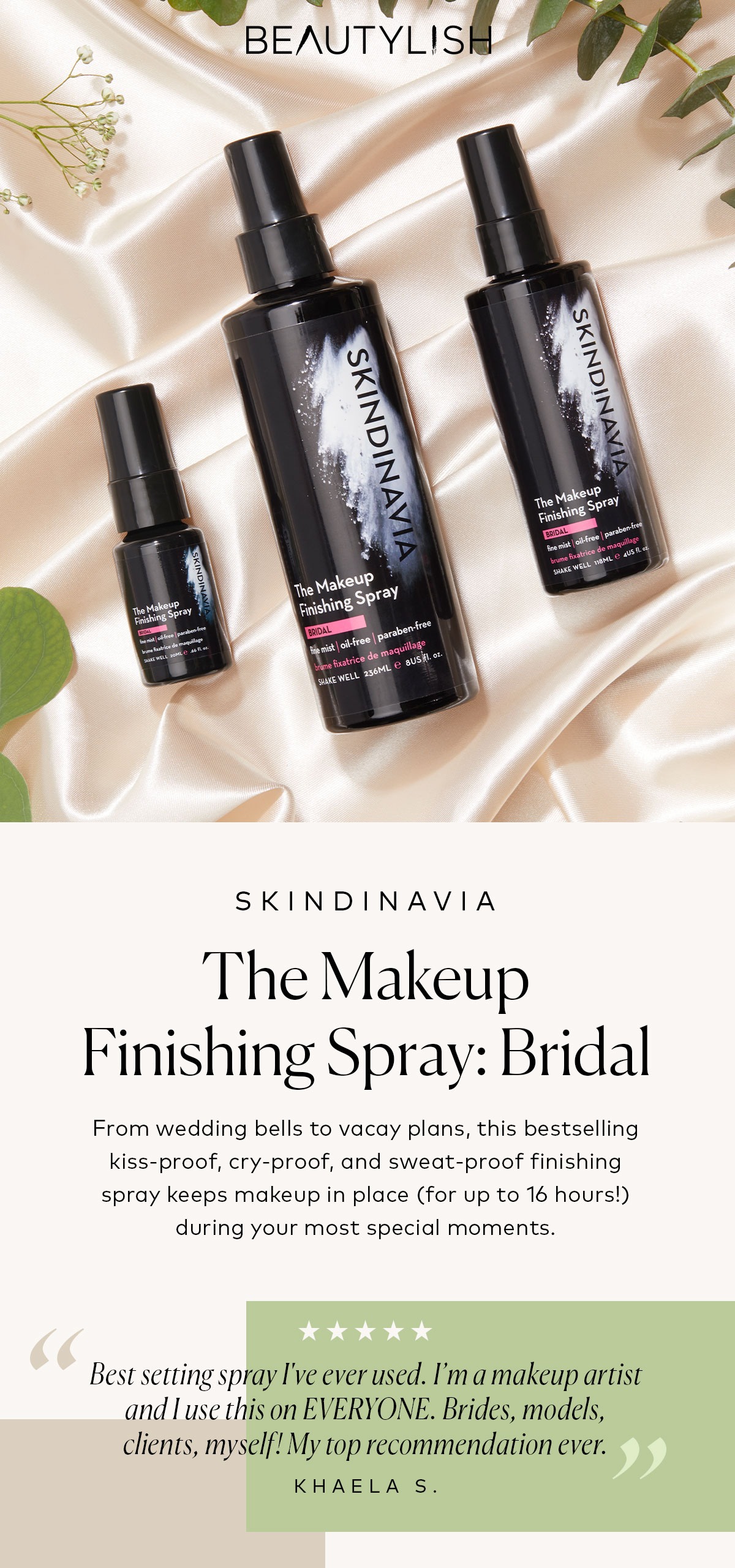 See why people love the Skindinavia The Make up Finishing Spray: Bridal. Shop now on Beautylish.com!