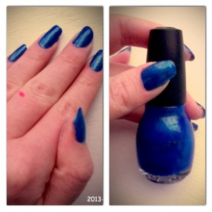 Simple Series
Blue For You by Sinful Colors. 
Cleared For Take Off by Sally Hansen