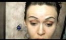 Burgundy and orange make-up
