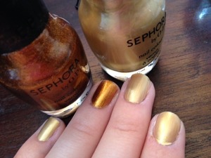 I used the SEPHORA by OPI nails polish. I love the 3-in-1 base, really extends my polish.