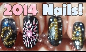 3D 2014 Caviar & Fireworks Nail Art Tutorial