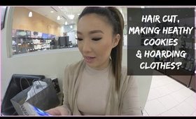 VLOG: Hair Cut, Making Diet Cookies + Hoarding Clothes - Multi Day Mashup | hollyannaeree