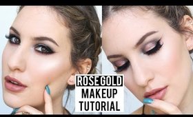 ROSE GOLD Makeup Tutorial FT. Kathleen Lights x Colourpop Where The Night Is | JamiePaigeBeauty