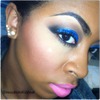 Blue Glitter with Pink Lips! 