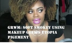 GRWM | Using Makeup Geek's cocoa bear & Utopia pigment