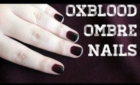 Oxblood Ombré Nail Art Tutorial (Burgundy & Black) | OliviaMakeupChannel