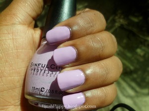 A gorgeous creamy lilac! See more about this polish on my blog. http://blushhappy.blogspot.com/2012/03/manicure-of-moment-sinful-colors-in.html