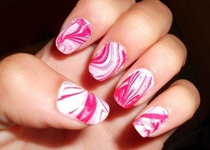Hot Pink & White Marble