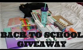 HUGE BACK TO SCHOOL GIVEAWAY | SUPPLIES & MAKEUP GOODIES