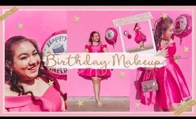My 26th Birthday Makeup GRWM // Hot Pink Glam Look | fashionxfairytale