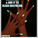 Glow in the dark nail polish