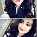 Berry lips, and soft waves for today! 