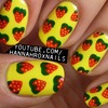 Strawberry Print Nails