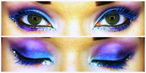 This is a look a did when I wanted to do something fun and colorful for Halloween! :)